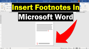 Inserting Footnotes In Word
